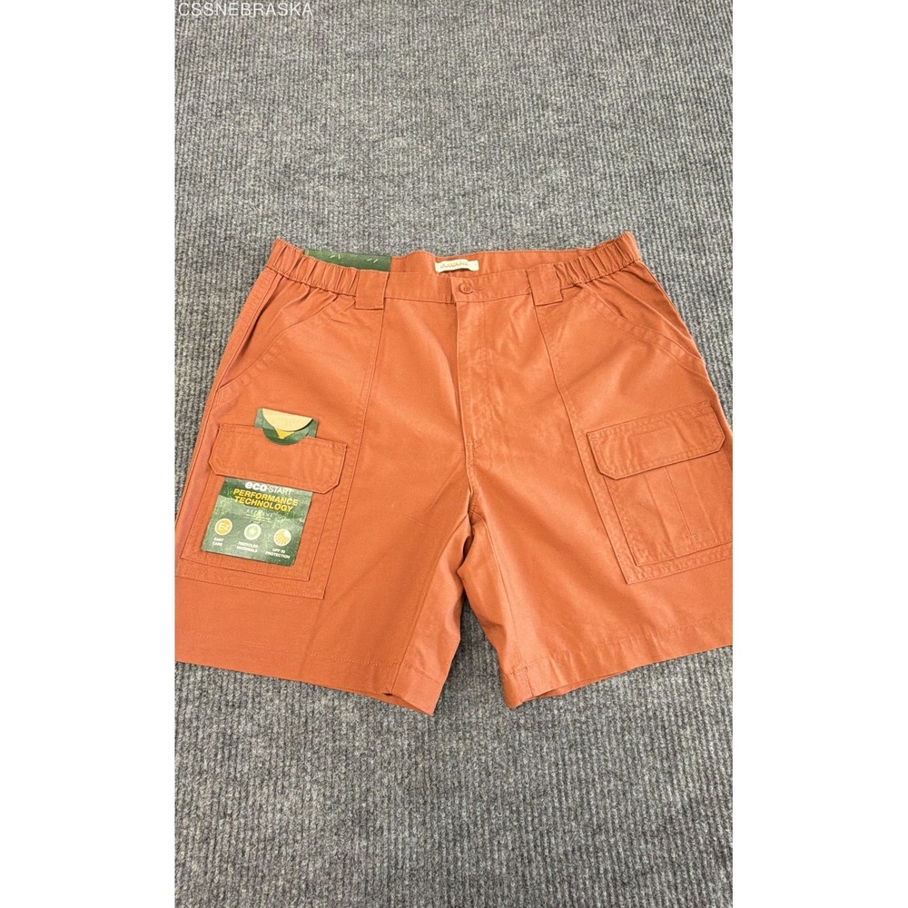 Savane Men's Orange Eco-Start Performance Hiking Shorts Sz 38 NWT